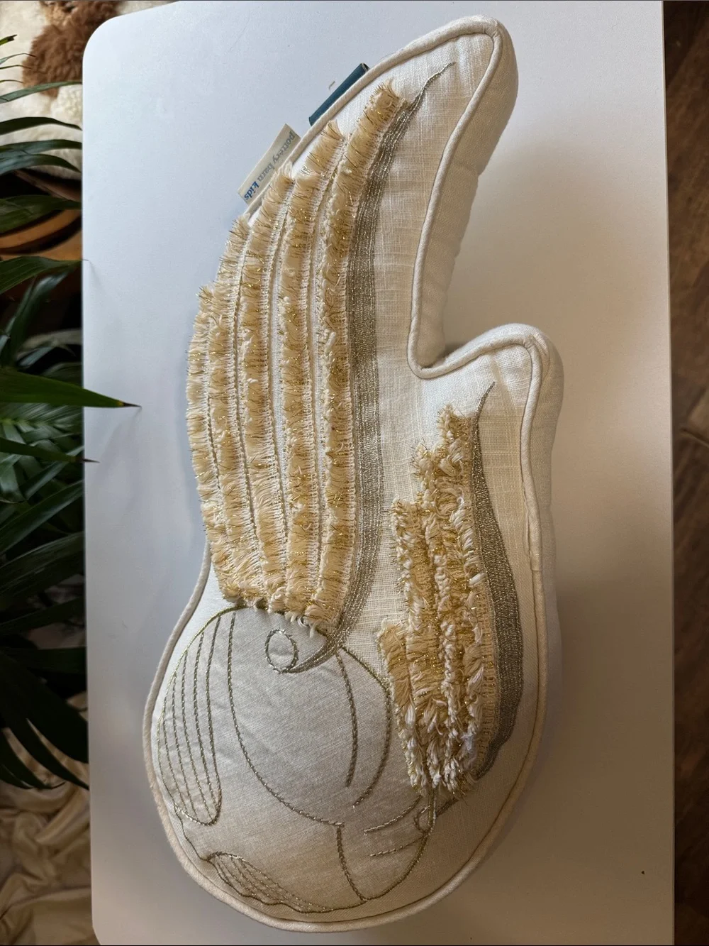 GOLDEN SNITCH Pottery Barn Kids Cream Gold Embroidered Harry Potter